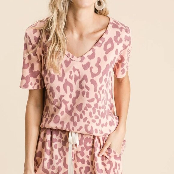 BiBi Leopard Shorts with Twill Tape Drawstring - Picture 8 of 11